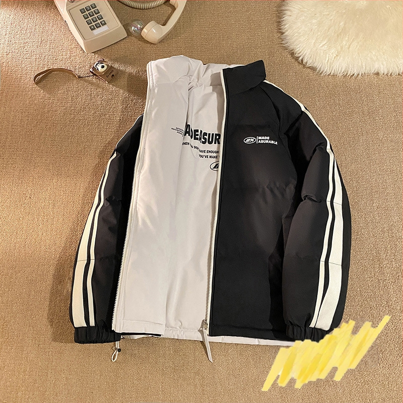 NASA madingas dvipusis ėriuko odos švarkas vyrams ir moterims rudens ir žiemos vilnos pamušalu, sustorinta šilta laisvalaikio apykakle, didmeninė prekyba