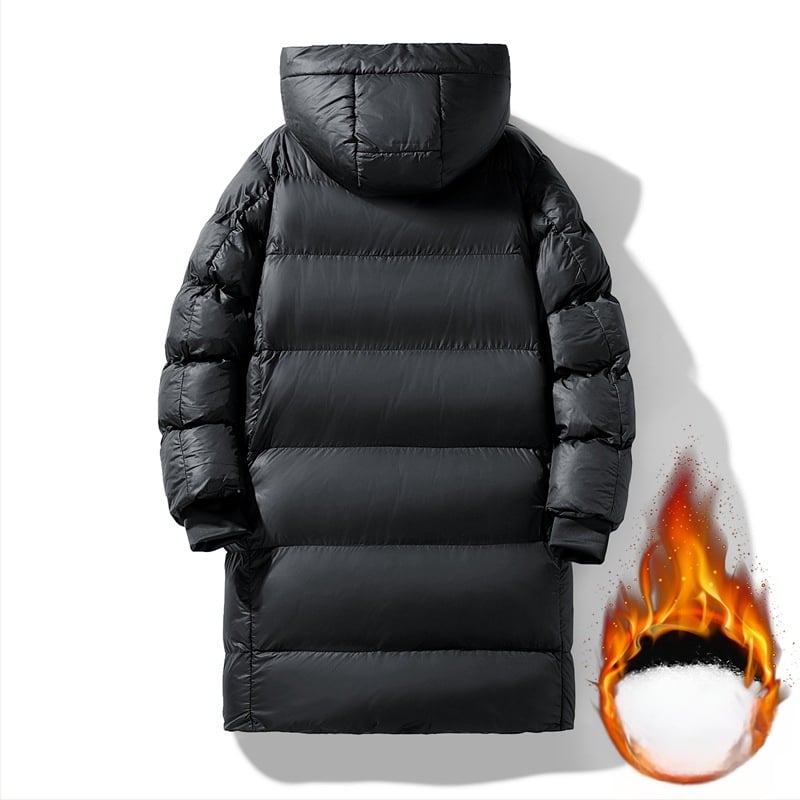 Jachetă de iarnă pentru bărbați, cu glugă, stil casual, de lungime medie, din bumbac, Quick Hand Live Explosions, plus mărime, îngroșată, vrac