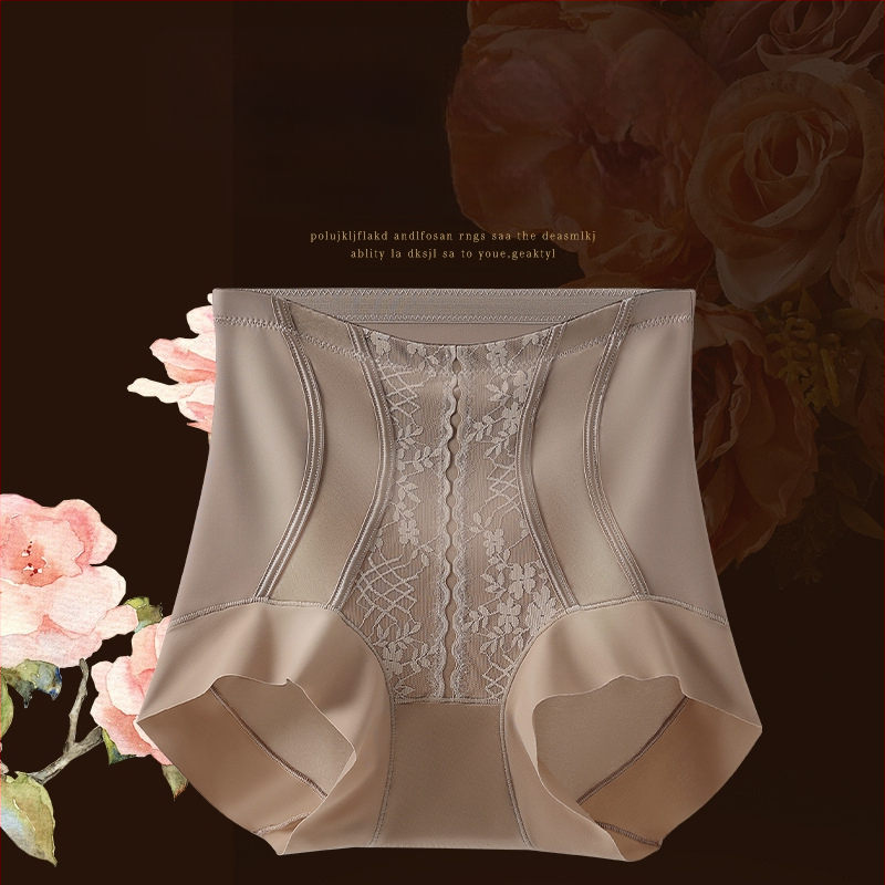 Kergelt survestatud kõrge vöökohaga nikerduspüksid kõhu toonimiseks ja puusa tõstmiseks keha salendav 10A antibakteriaalne mooruspuu siidist alumine jalgevahe naiste aluspesu vormimine