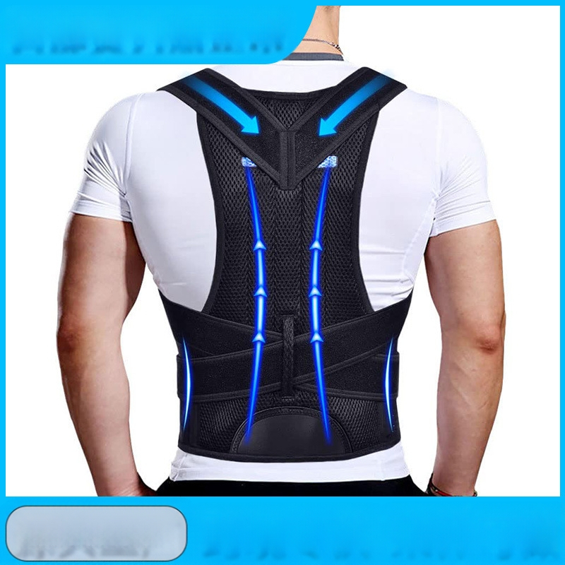 Piiriülene seljarühi korrigeerimine hingava terasplaadi toega küürus selja parandamise ortoosiga unisex keha korrigeerimiseks