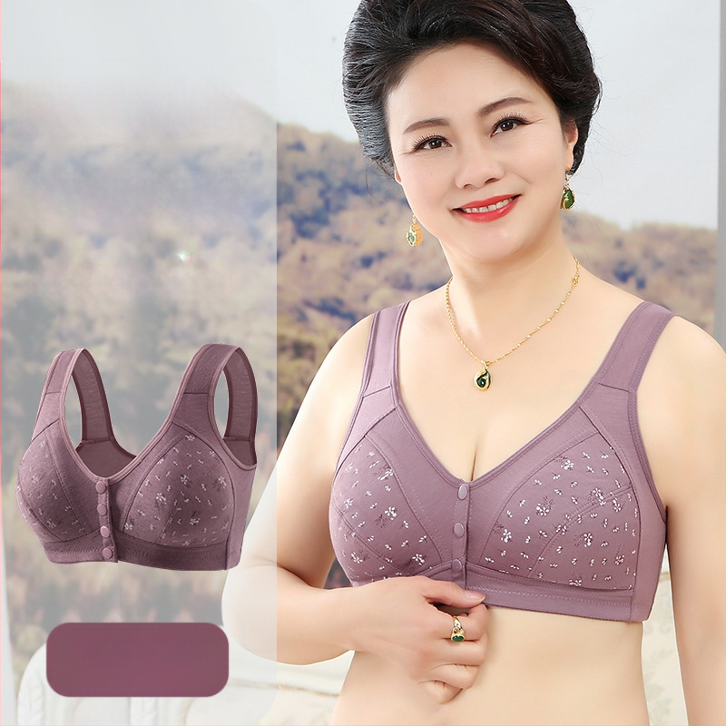 Novo donje rublje s kopčom sprijeda za žene, mekani pamučni prsluk za srednje i starije osobe, plus size donje rublje za žene