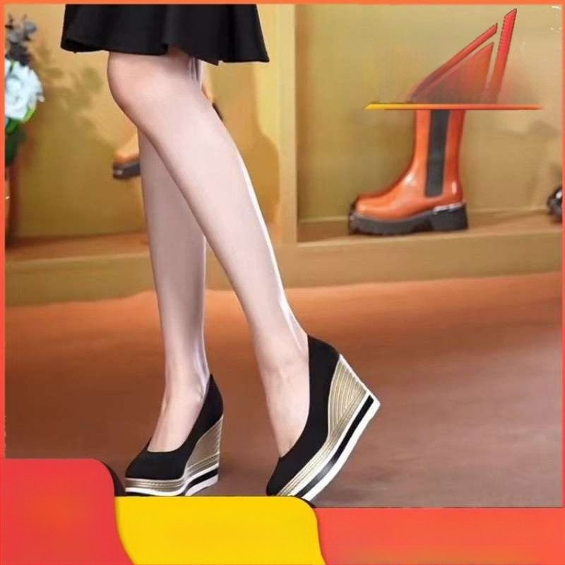 Tocuri înalte pentru femei 2025 nou toc cu platformă pantofi pentru femei fund gros impermeabil masă piele întoarsă cu cap rotund la modă pantofi cu un singur strat, toate potriviți