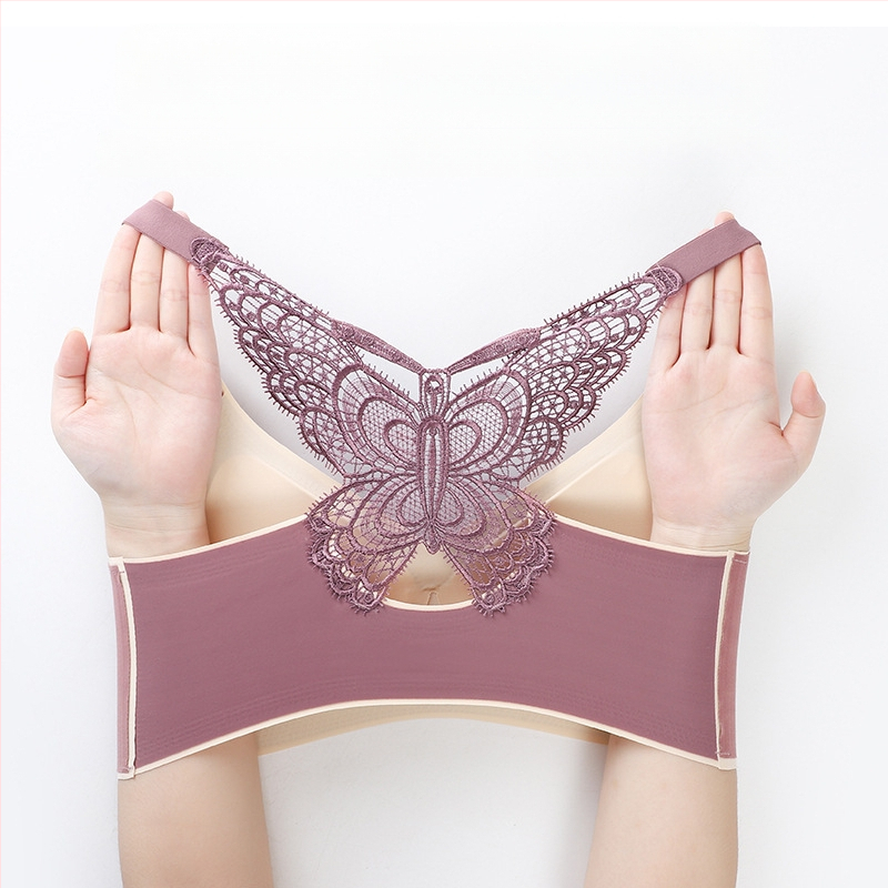 5XL Sutien fără ramă Thailanda Latex Dimensiune mare Lenjerie de corp pentru femei Fluture Spate frumos Sexy Adunat Vestă confortabilă Stil