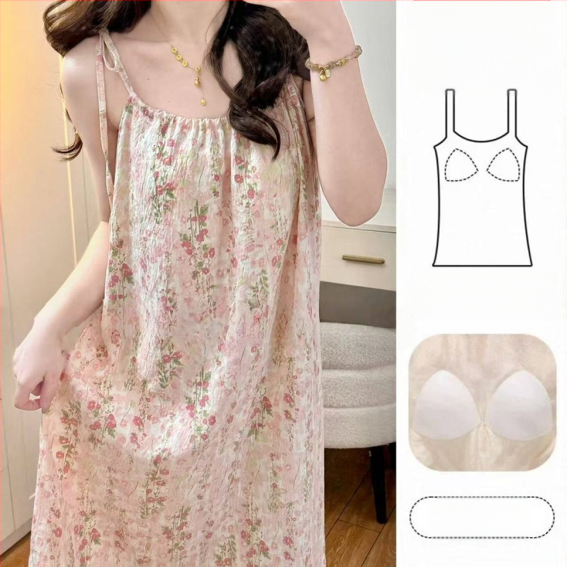 Spavaćica za žene, ljetna tanka, luksuzna trgovina, najprodavanija spavaćica, slatka kućna odjeća, široke nove Monet tregeri