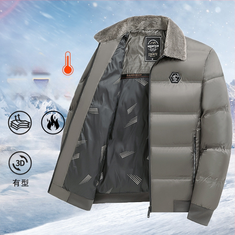 Zimske eksplozije, mala vunena kragna, zadebljana jakna s pamučnom podstavom, topli poslovni kaput s pamučnom podstavom, kratki ležerni tatin kaput s pamučnom podstavom za srednje i starije osobe