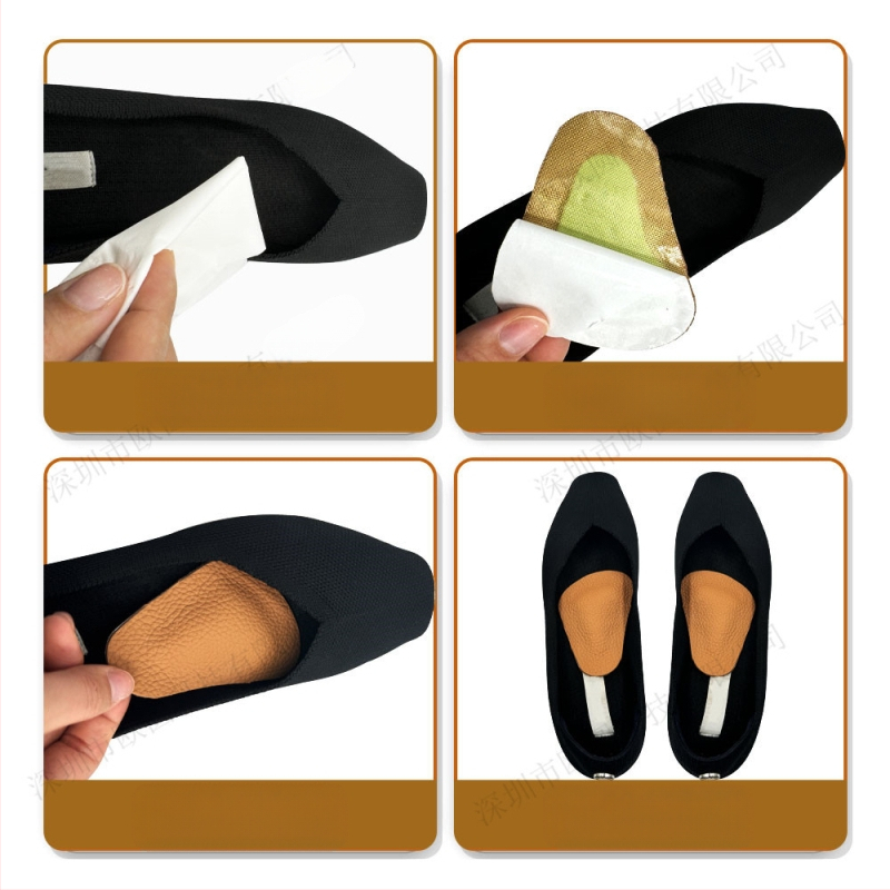 Nahkjala padi lameda jala jaoks isekleepuvad loomanahast sisetallad seismilised dekompressioonivõlvi toetavad sisetallad massaažipadi poole suurusega