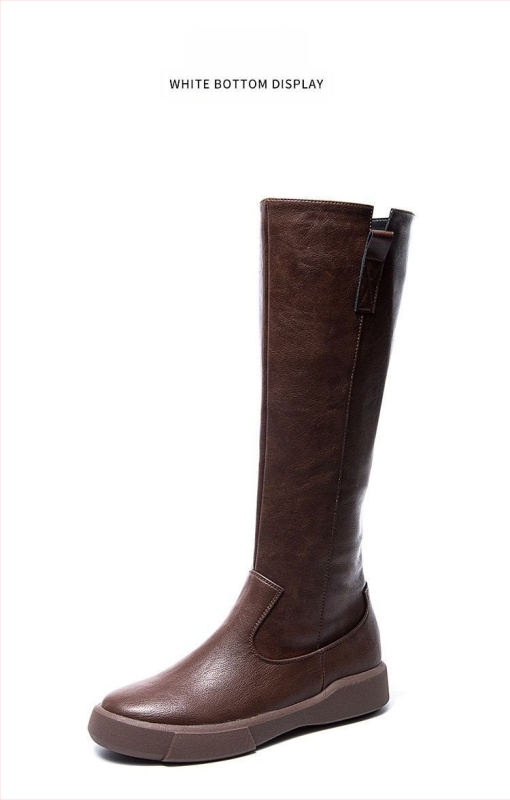 Naiste pikad saapad 2023. aasta uued kevad- ja sügissaapad, aga põlvega nahast saapad, lamedad rüütlisaapad, salendavad kõrged saapad naistele