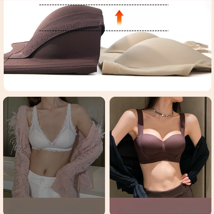 Naiste aluspesu, väikese rinnakorviga push-up rinnahoidja, suure rinnakorviga lõtvumisvastane, kokkuvolditud rindadega reguleeritav, terasest rõngastega, jälgi jätmata rinnahoidja