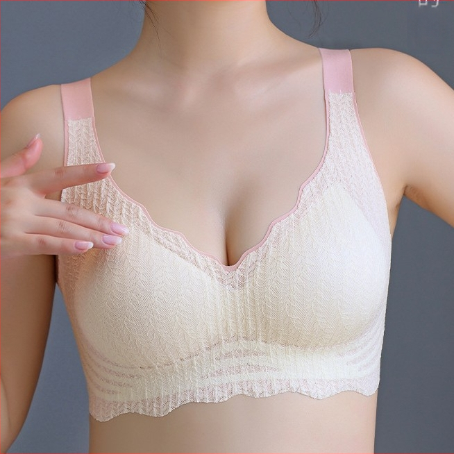 Lenjerie intimă cu suport moale, mărime plus, cu cupă întreagă, piept mare, fără sudură, cataramă cu patru rânduri, sutien cu lipici jeleu, fabricat de la fabricație