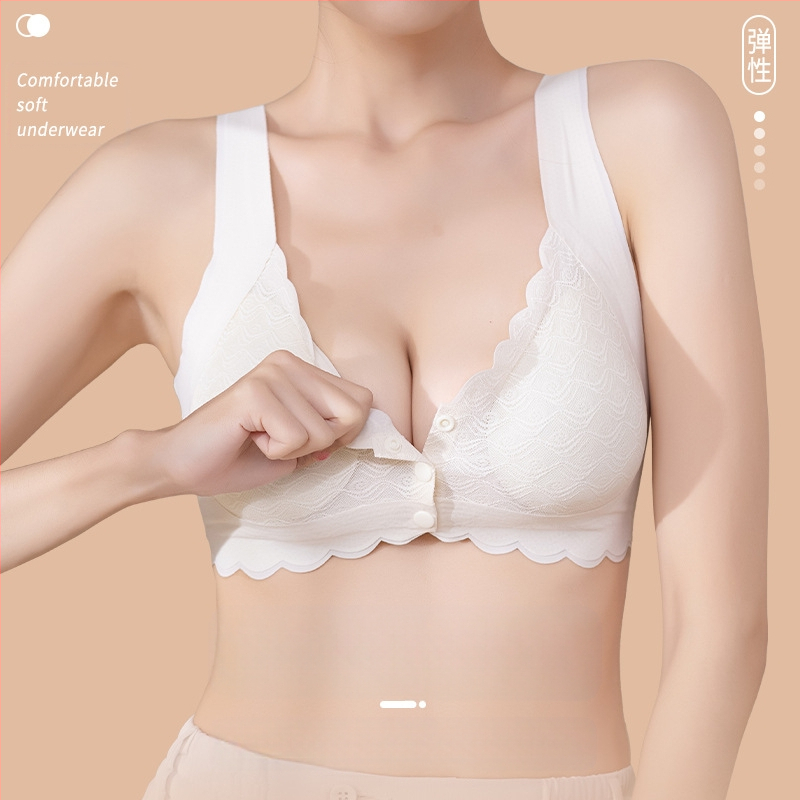 Jäljeta eest avatud pandlaga aluspesu naistele suur rind väike kogumisrõngas mugav rindade sulgemine longusvastane pitsist magamisrinnahoidja imetamiseks