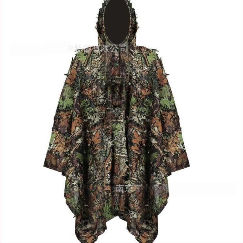 3D βιονική στολή καμουφλάζ φύλλων σφενδάμου, μανδύας αορατότητας φύλλων, αναπνεύσιμη και άνετη στολή καμουφλάζ, μανδύας φωτογραφίας και σκοποβολής πουλιών