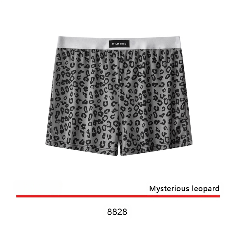 Vasaros populiarios „Ice Silk Arrow“ kelnės, vyriškos, leopardo rašto, vėsios, kvėpuojančios, laisvalaikio, laisvalaikio, bokserinės kelnaitės, šortai