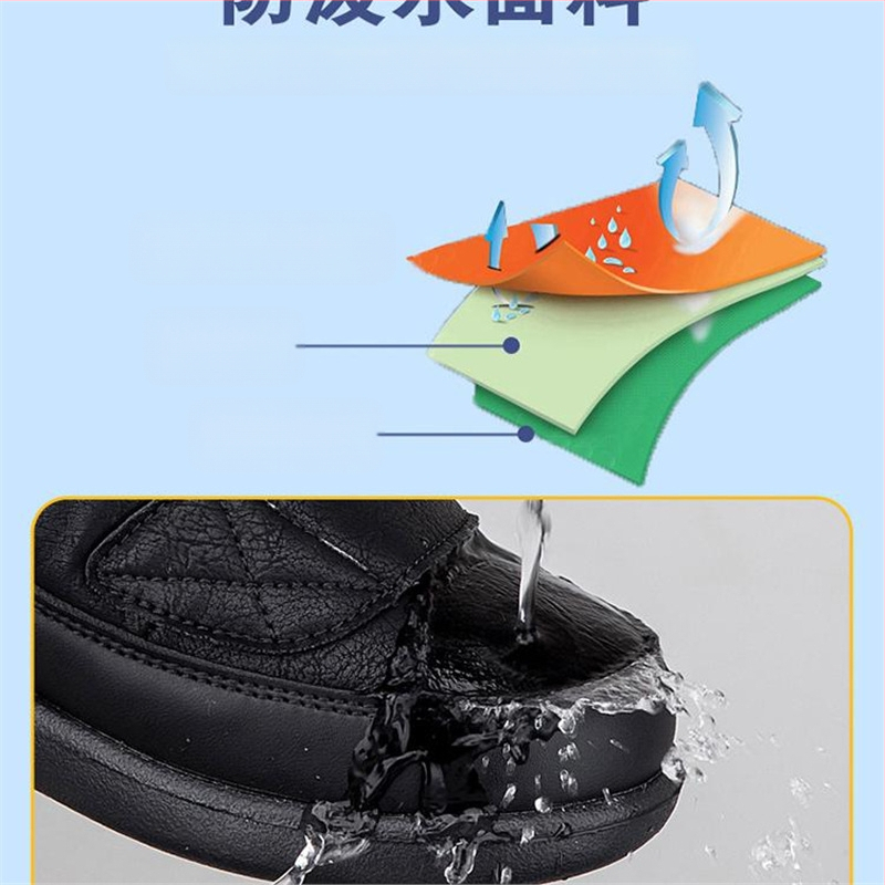 Plačios pėdos seno vyro medvilniniai batai vyriški žieminiai vilnos pamušalu sustorinti šilti batai nykščio evoliucija tėčio vandeniui atsparūs dideli sniego batai