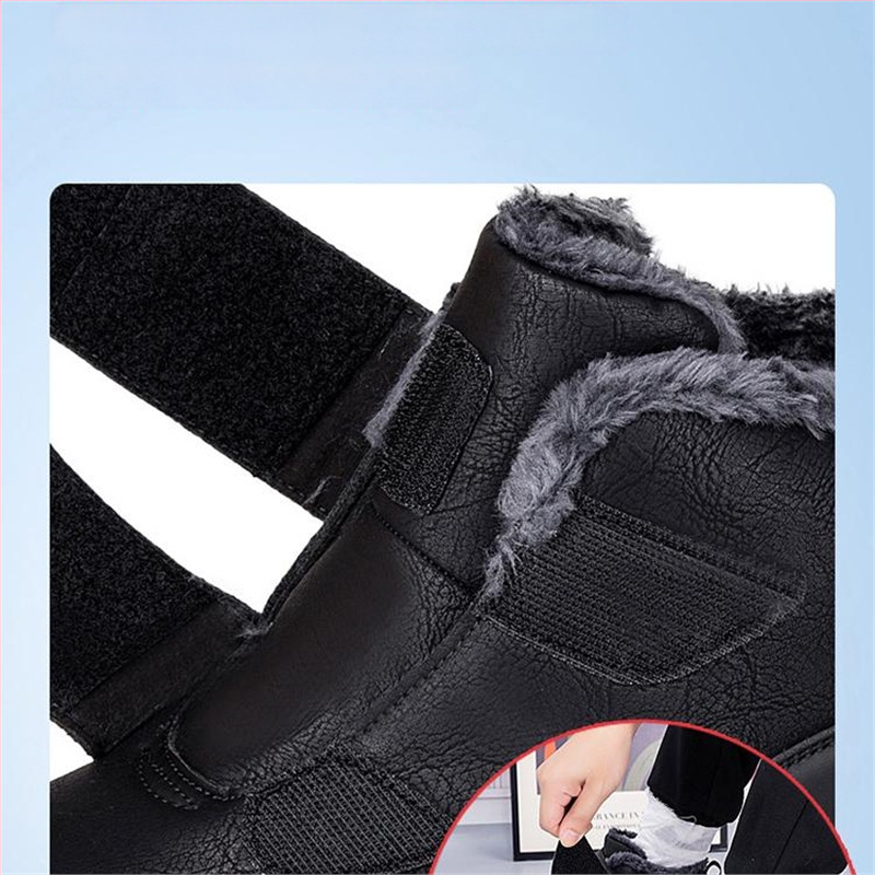 Plačios pėdos seno vyro medvilniniai batai vyriški žieminiai vilnos pamušalu sustorinti šilti batai nykščio evoliucija tėčio vandeniui atsparūs dideli sniego batai