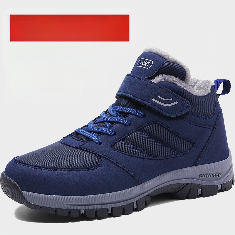 Plačios pėdos seno vyro medvilniniai batai vyriški žieminiai vilnos pamušalu sustorinti šilti batai nykščio evoliucija tėčio vandeniui atsparūs dideli sniego batai