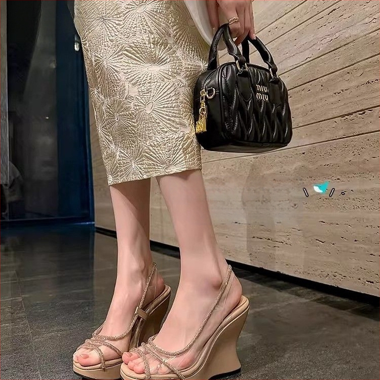 Γυναικεία Σανδάλια με Τακούνι Fish Mouth, Καλοκαίρι 2025, Νέο Στυλ, Σέξι Διαφανή με Τακούνια Φούστας