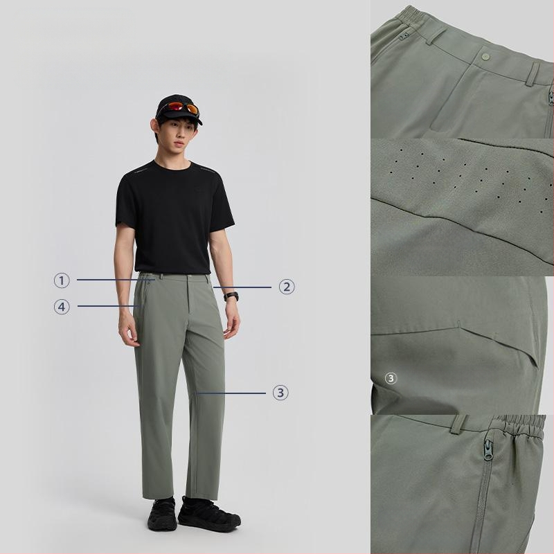 2025. aasta kevad- ja suveuued meeste õues kasutatavad venivad püksid, kiiresti kuivavad matkapüksid, kiiresti kuivavad hingavad spordipüksid