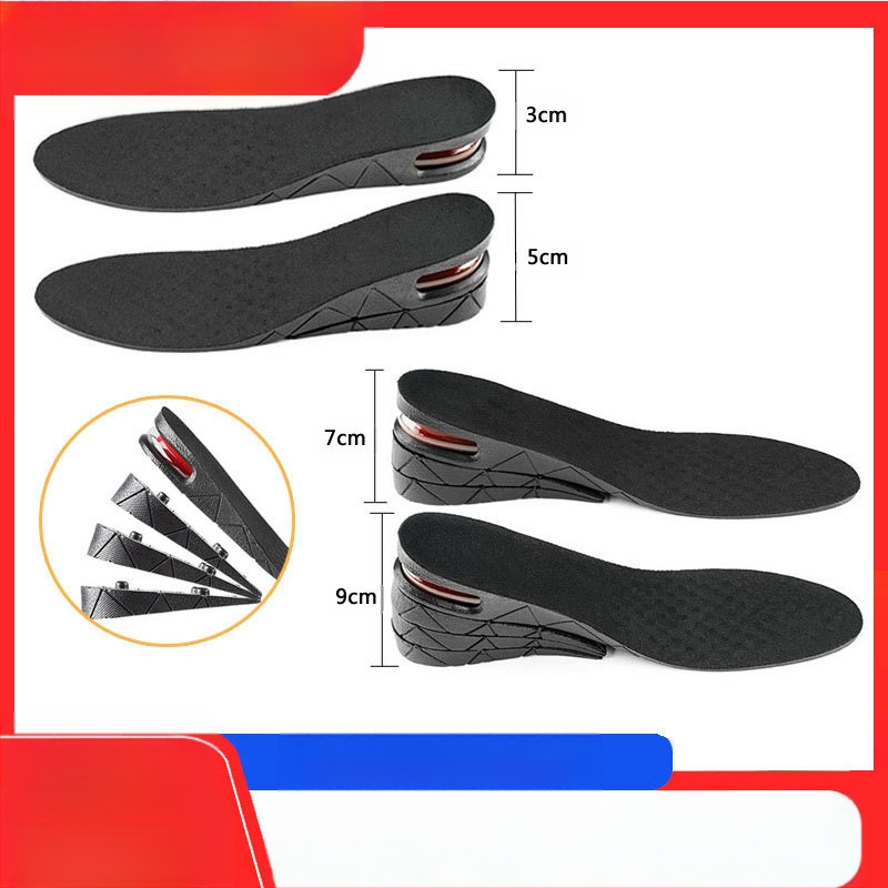 Vyriški ir moteriški vidiniai paaukštinamieji vidpadžiai, sportiniai smūgius sugeriantys nematomos oro pagalvės paaukštinamieji įdėklai, pilna pagalvėlė, daugiasluoksnė nuimama puspagalvė