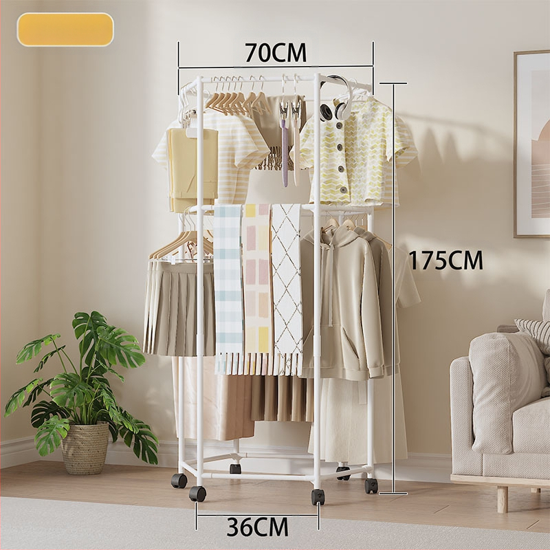 Kodumajapidamises kasutatav kuusnurkne rõdu magamistoa multifunktsionaalne kuivatusrestiga ühiselamu ruumisäästlik paksendatud stabiilne põrandal seisev mantliriiul