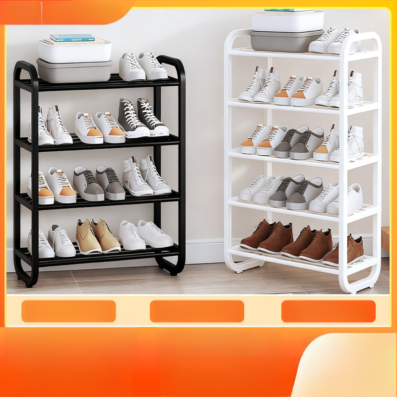 Kaasaegne lihtne multifunktsionaalne metallist mitmekihiline hoiustusjalatsi riiul ühiselamu väikese korteri kaasaskantav hoiustusjalatsi riiul