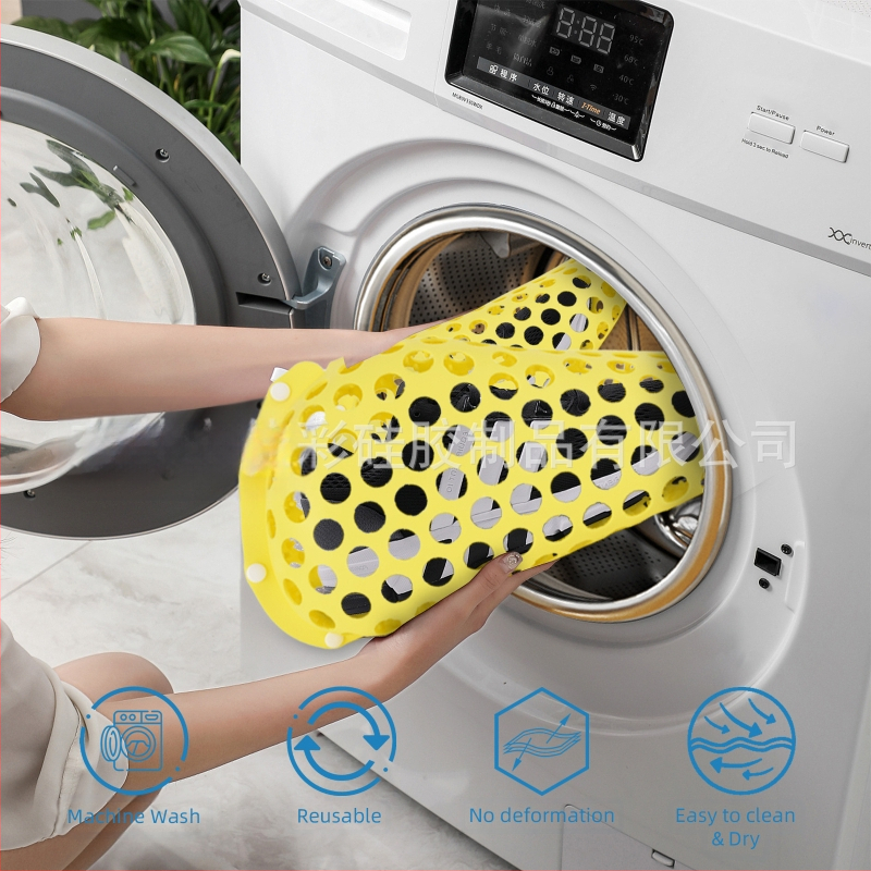Naujas, aukštos kokybės, tarpvalstybinis silikoninis batų plovimo maišelis, skirtas tingiems batams skalbti, skalbimo mašinos batų plovimo maišelis, apsaugantis nuo deformacijos batus