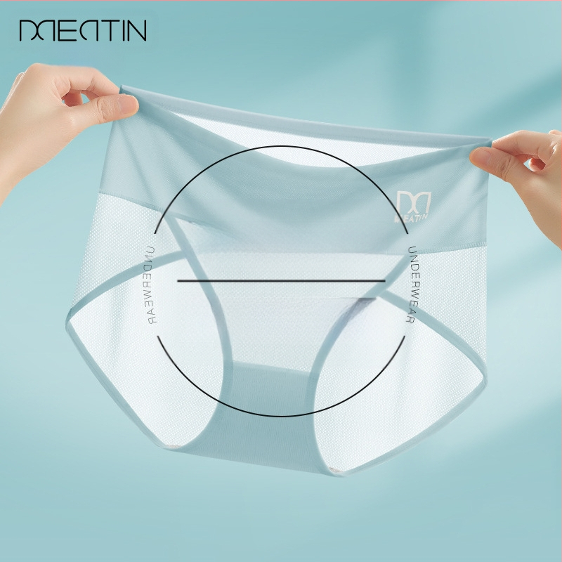 Meiya Ting Ice Silk Cool Feet Big Mouth naiste aluspesu suvine kerge läbilaskev puuvillane jalgevahe kõrge vöökohaga kõhu tooniv aluspesu