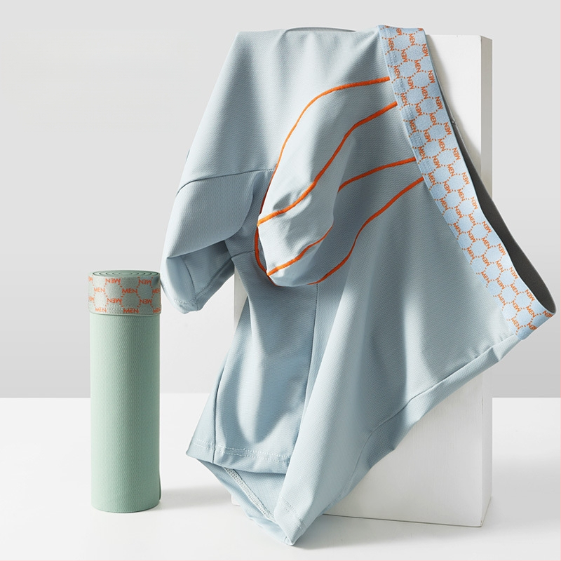 Amazoni meeste viiest punktist koosnevad püksid, kontrastset värvi, jääsiidist, keskmise vöökohaga, hingavad meeste kulumisvastased jala bokserid, pluss-suuruses