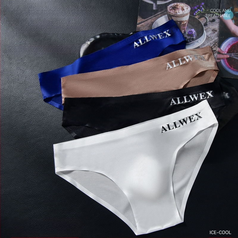 Väliskaubanduse madala vöökohaga kerged aluspüksid, suvised läbipaistvad kirjaga kaetud spordijääsiidist seksikad meeste munaga kaetud hingavad aluspüksid