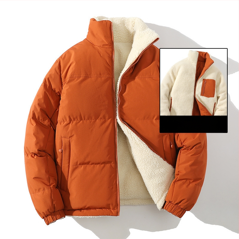 [Двустранно носене] Зимно ново японско двустранно носене, памучно подплатено палто от агнешка вълна за тийнейджъри, модерно марково памучно подплатено палто за тийнейджъри, дейности на открито