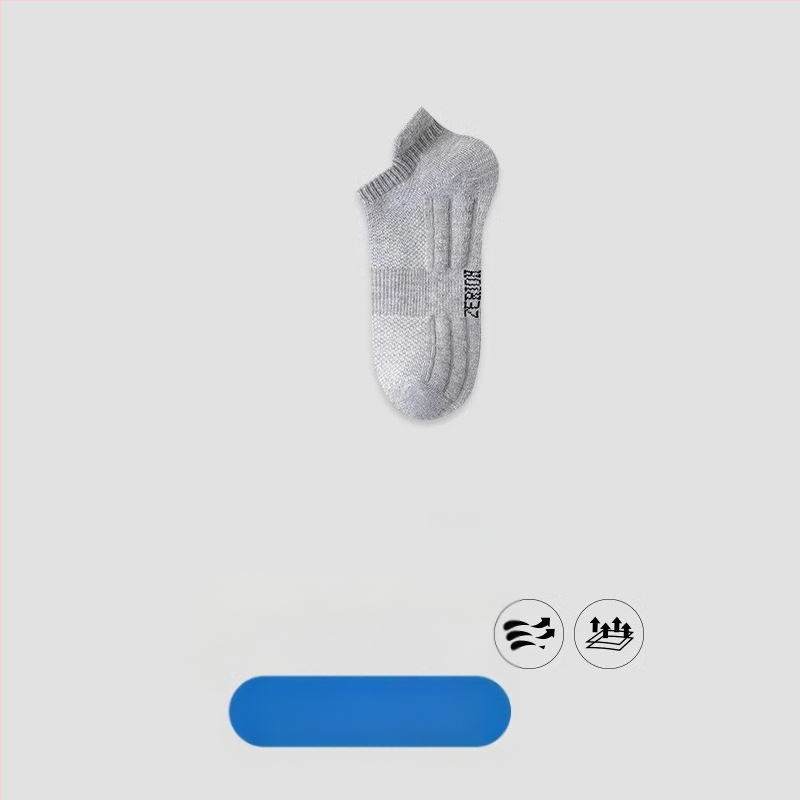 Чорапи Zhuji, мъжки къси летни тънки памучни дезодоранти, абсорбиращи потта, спортни момчета, летни черно-бели, къси тръбички