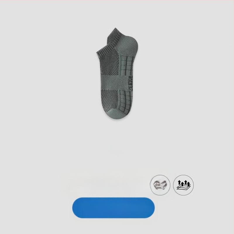 Чорапи Zhuji, мъжки къси летни тънки памучни дезодоранти, абсорбиращи потта, спортни момчета, летни черно-бели, къси тръбички