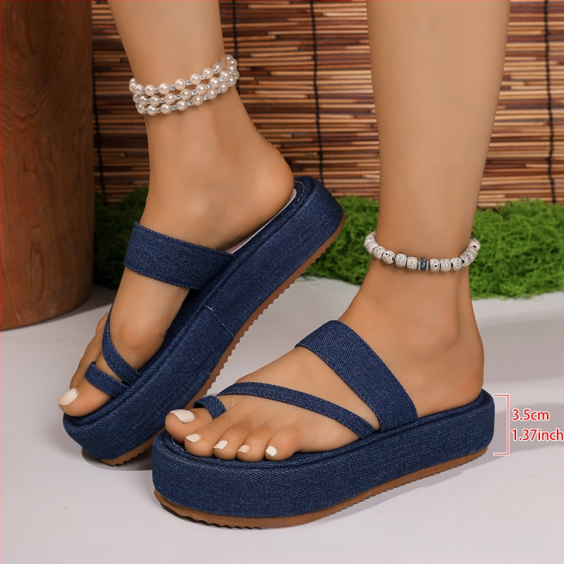 Пантофи с дебела подметка с големи размери, дамски модерни нови пантофи с клиновиден ток, обувки на висок ток, сандали, платформени подметки, папионки, производители, външна търговия