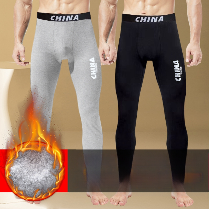 Soojad püksid meestele talvised fliisvoodriga paksendatud teismeliste pluss-suuruses poiste de Velvet meeste pikad püksid kitsad aluspüksid