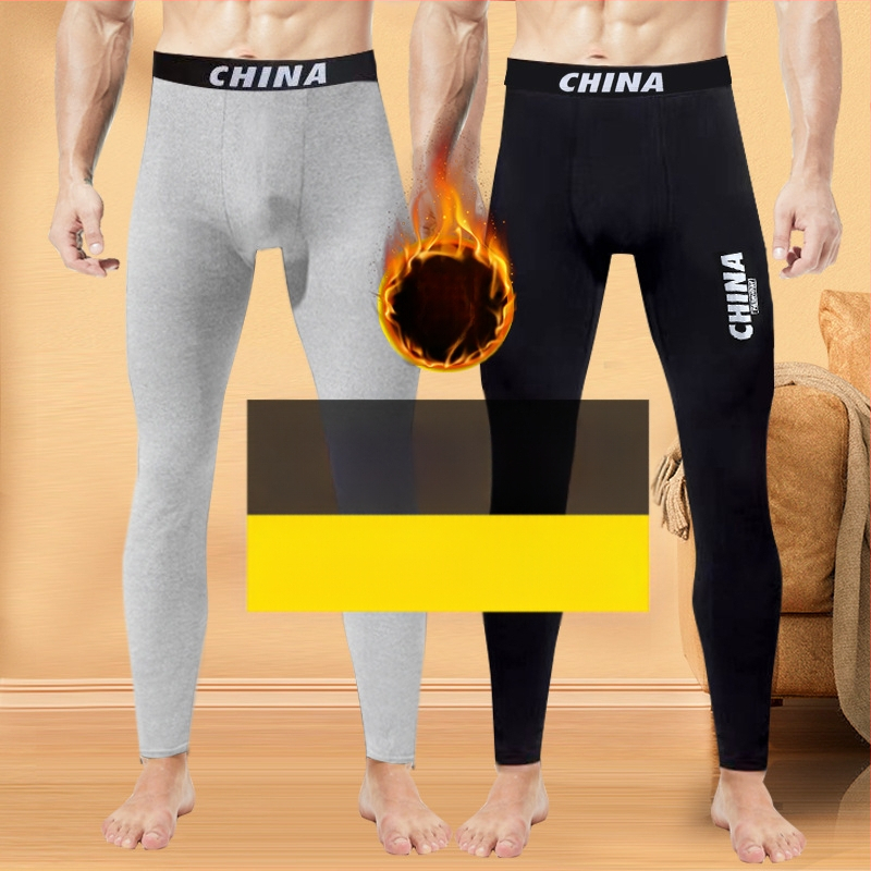 Soojad püksid meestele talvised fliisvoodriga paksendatud teismeliste pluss-suuruses poiste de Velvet meeste pikad püksid kitsad aluspüksid