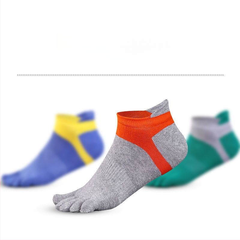 Viie sõrmega sokid meestele suvised õhukesed lühikese toruga paadi sokid hingavad higi imavad puuvillased sokid juurtekaitsega õuespordi libisemiskindlad lõhenenud varvastega sokid