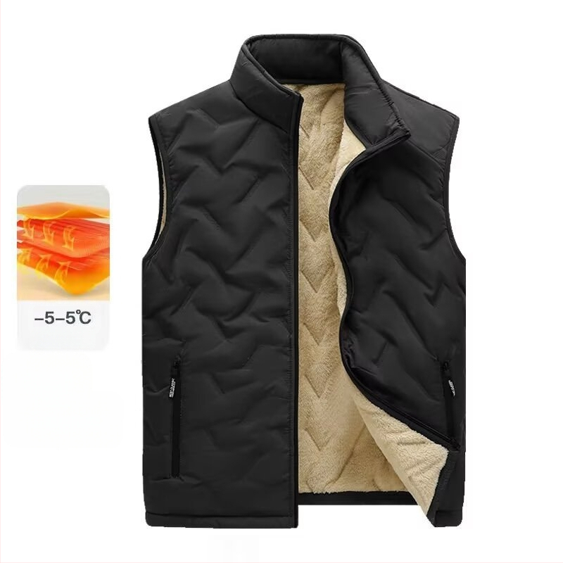 Rudens ir žiemos reljefinė medvilninė liemenė vyriška rudens ir žiemos madinga šilta paminkštinta liemenė, aksominis paltas, didmeninė prekyba