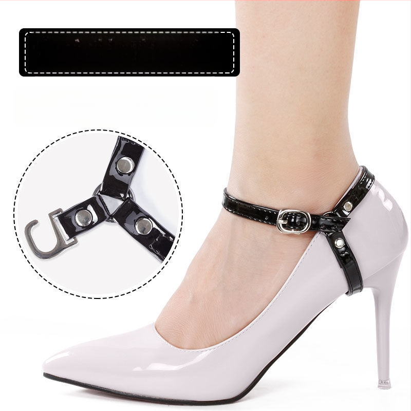 Nematomas permatomas aukštakulnių batelių dirželis neslystantis dirželis sagtimi, tingus batų raišteliai, neslystantys kulno raišteliai moterims