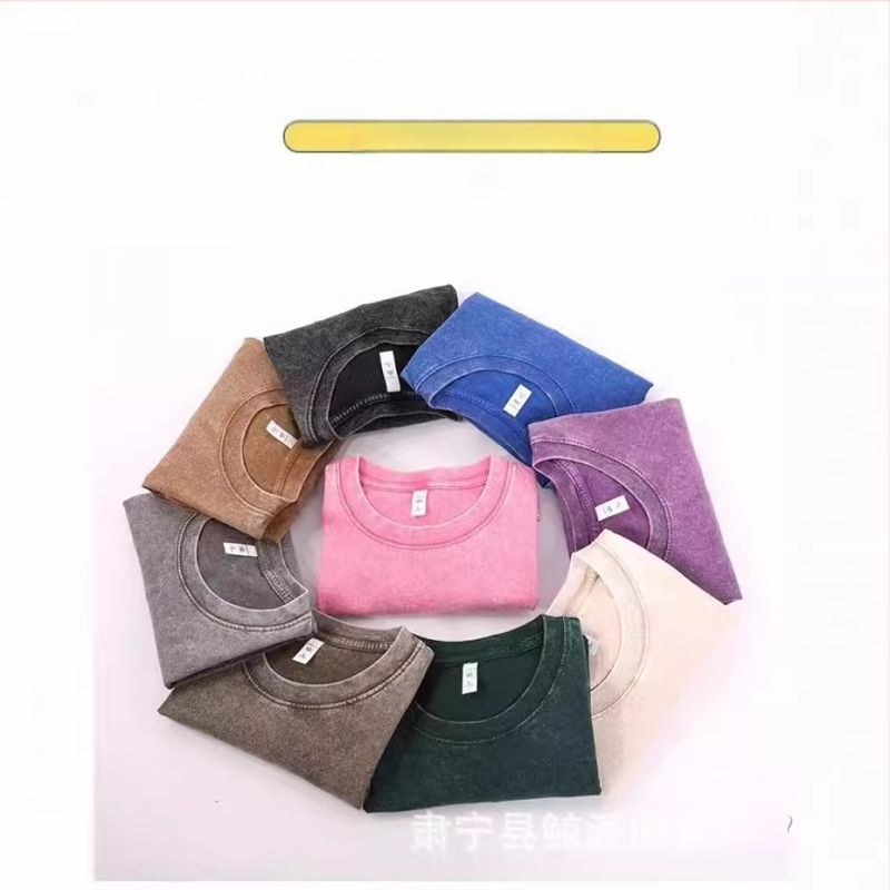 240g teška oprana vintage majica kratkih rukava spuštenih ramena za muškarce, ljetni u trendu, novi retro model iz 2025., polurukavi