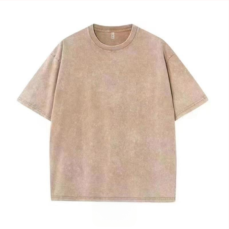 240g teška oprana vintage majica kratkih rukava spuštenih ramena za muškarce, ljetni u trendu, novi retro model iz 2025., polurukavi