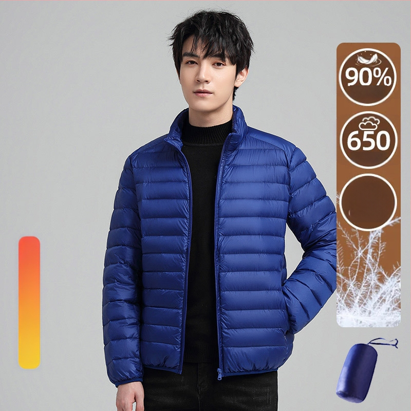 [Noul Standard Național] Jachetă cu puf pentru bărbați și femei, guler înalt ușor, protecție împotriva frigului 6001
