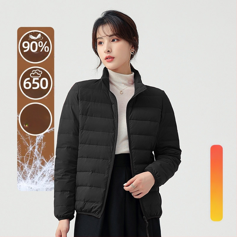 [Noul Standard Național] Jachetă cu puf pentru bărbați și femei, guler înalt ușor, protecție împotriva frigului 6001