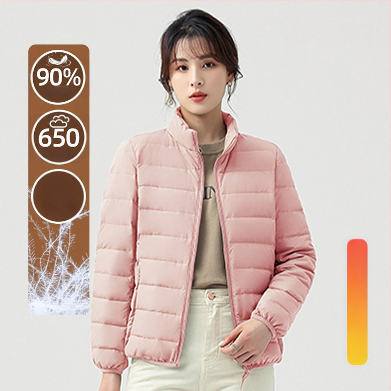 [Noul Standard Național] Jachetă cu puf pentru bărbați și femei, guler înalt ușor, protecție împotriva frigului 6001