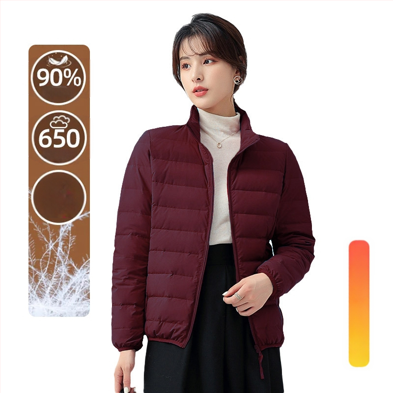 [Noul Standard Național] Jachetă cu puf pentru bărbați și femei, guler înalt ușor, protecție împotriva frigului 6001