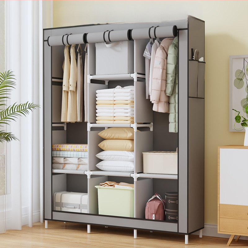 Lõuna-Ameerika enimmüüdud multifunktsionaalne tolmukindel riidest riidekapp kodu magamistoa riidekapp isetegemise kokkupanekuks hoiukapp hoiustamiseks