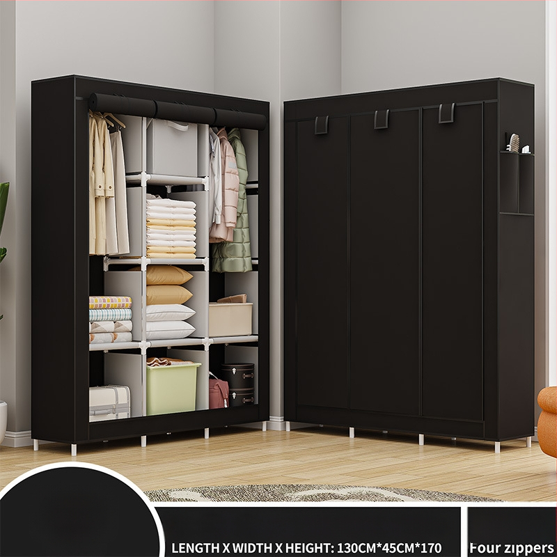 Lõuna-Ameerika enimmüüdud multifunktsionaalne tolmukindel riidest riidekapp kodu magamistoa riidekapp isetegemise kokkupanekuks hoiukapp hoiustamiseks