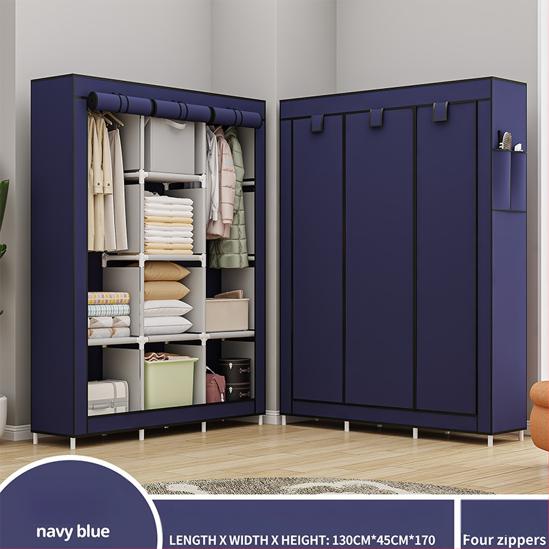 Lõuna-Ameerika enimmüüdud multifunktsionaalne tolmukindel riidest riidekapp kodu magamistoa riidekapp isetegemise kokkupanekuks hoiukapp hoiustamiseks