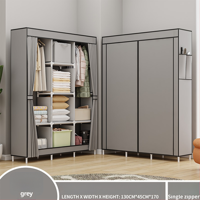 Lõuna-Ameerika enimmüüdud multifunktsionaalne tolmukindel riidest riidekapp kodu magamistoa riidekapp isetegemise kokkupanekuks hoiukapp hoiustamiseks