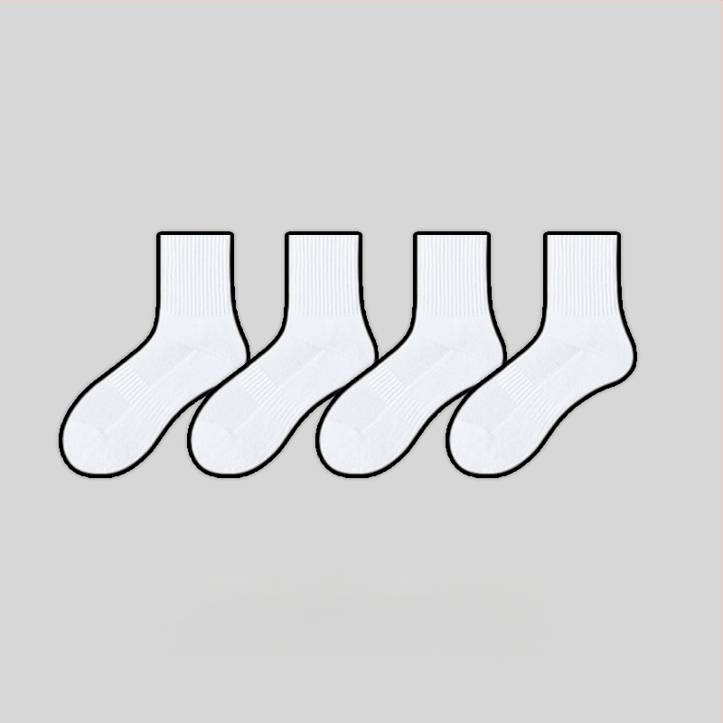 7 paari valgeid sokke, meeste poolsääreni ulatuvad sokid, naiste puhtast puuvillast higi imavad spordisokid, korvpallisokid, paksendatud rätikupõhjaga sukad