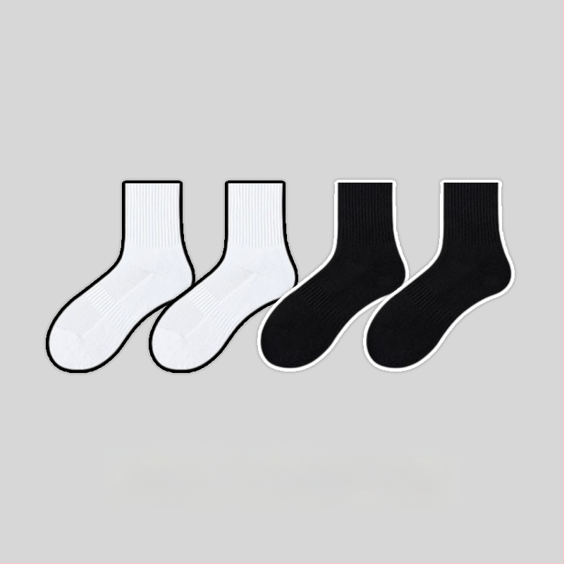 7 paari valgeid sokke, meeste poolsääreni ulatuvad sokid, naiste puhtast puuvillast higi imavad spordisokid, korvpallisokid, paksendatud rätikupõhjaga sukad