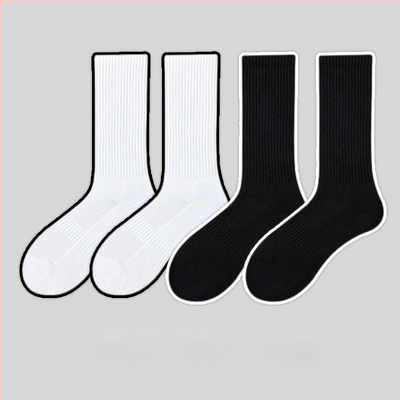 7 paari valgeid sokke, meeste poolsääreni ulatuvad sokid, naiste puhtast puuvillast higi imavad spordisokid, korvpallisokid, paksendatud rätikupõhjaga sukad